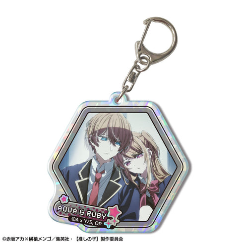 『【推しの子】』ホログラムアクリルキーホルダー Ver.2 デザイン10(アクア&ルビー)【202503再販】